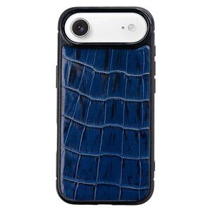 Bold Blue Reefs Alligator Leather iPhone 17 Air Case • MagSafe Ready